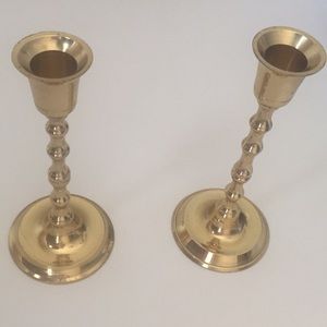 Brass candleholders